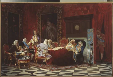 Artemy Volynsky bei einer russischen Kabinettssitzung, 1875
